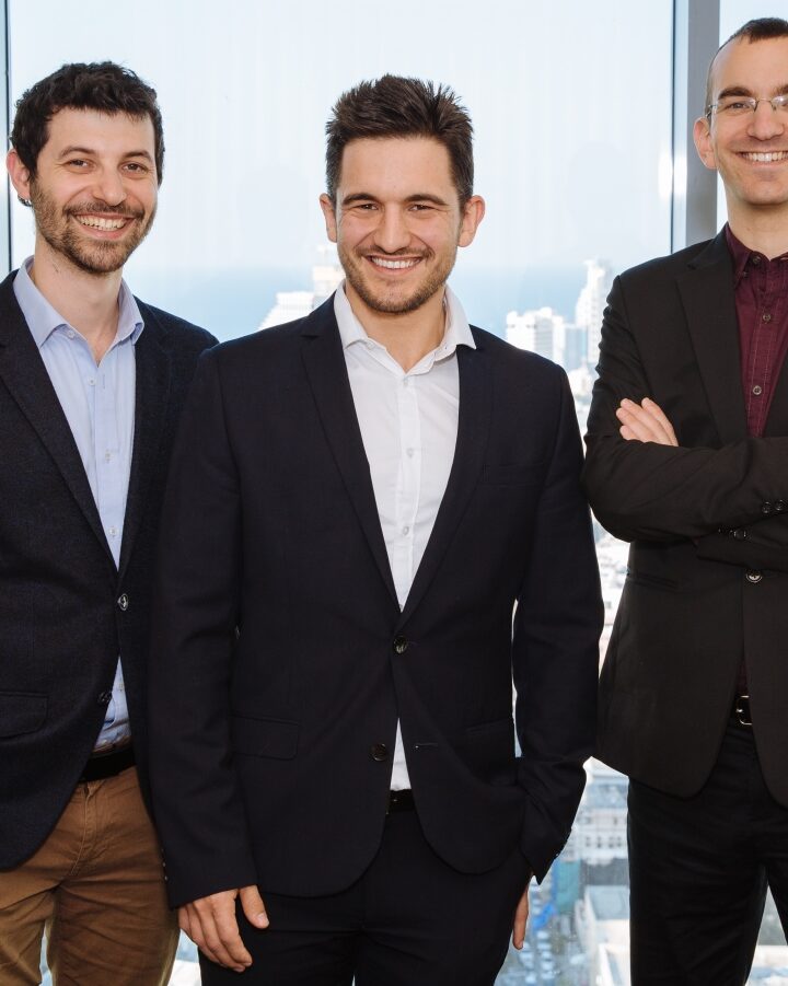 The Aidoc team, from left, Michael Braginsky, Elad Walach and Guy Reiner. Photo: courtesy