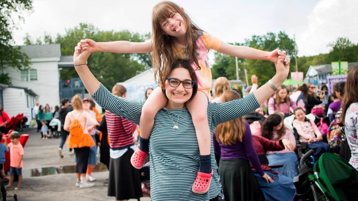 A counselor and camper at Camp HASC in New York. Photo: courtesy