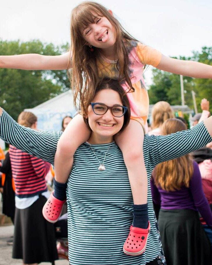 A counselor and camper at Camp HASC in New York. Photo: courtesy