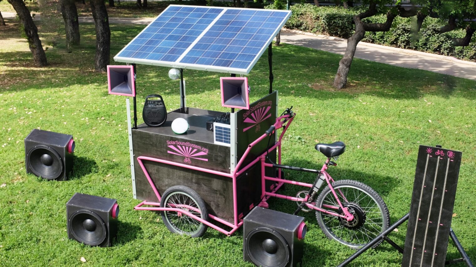 SolarSoundSystem runs on sun- and people-power. Photo: courtesy