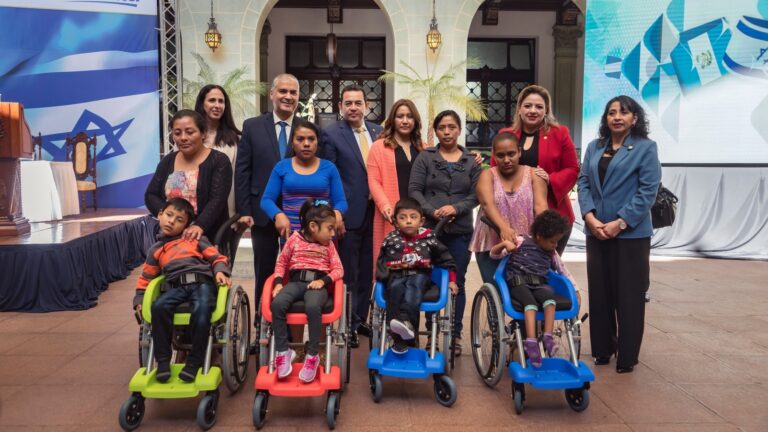 270 disabled children in Guatemala received Wheelchairs of Hope from Israel at no charge. Photo by Eduardo Santos courtesy of the Israeli Embassy in Guatemala