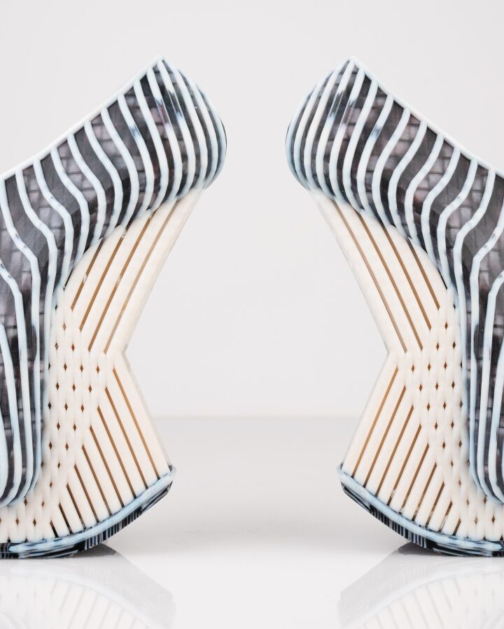 Ganit Goldstein designed and 3D-printed these shoes that are now in the permanent collection of the Design Museum in Holon, Israel. Photo: courtesy