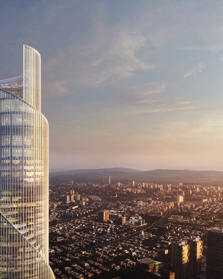 The fourth Azrieli Center tower in Tel Aviv will be 91 stories tall. Photo courtesy of KPF