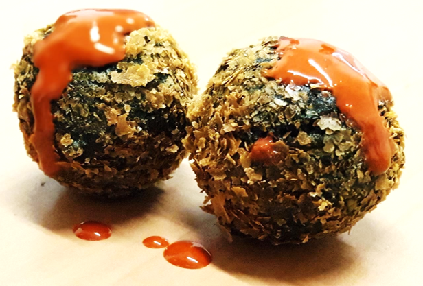 Spirulina-enriched falafel balls with extra-nutritious tahini. Photo courtesy of Technion-Israel Institute of Technology