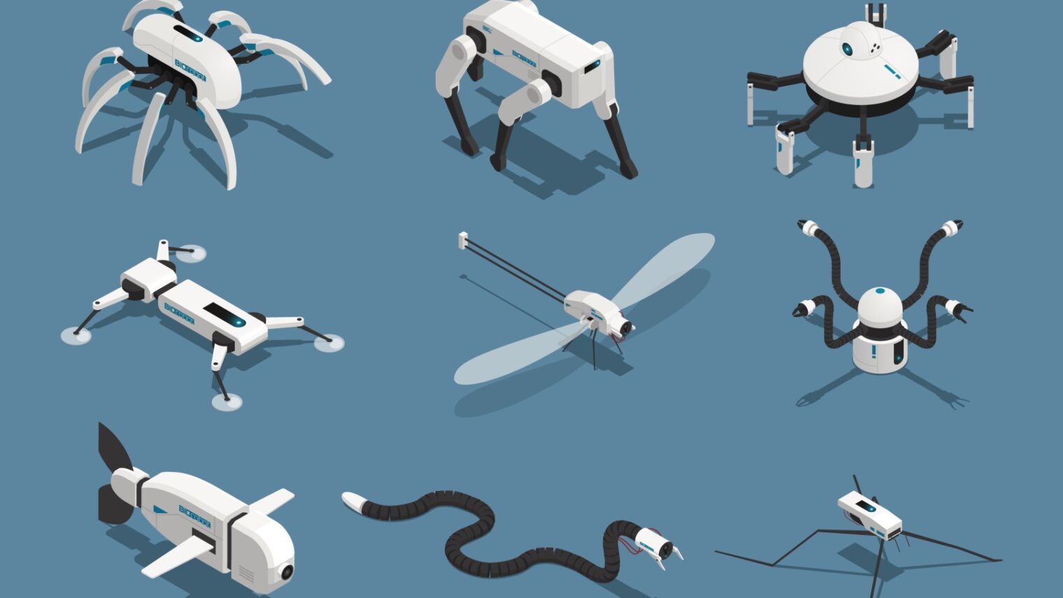 Illustration of animal-shaped robots by Macrovector via Shutterstock.com