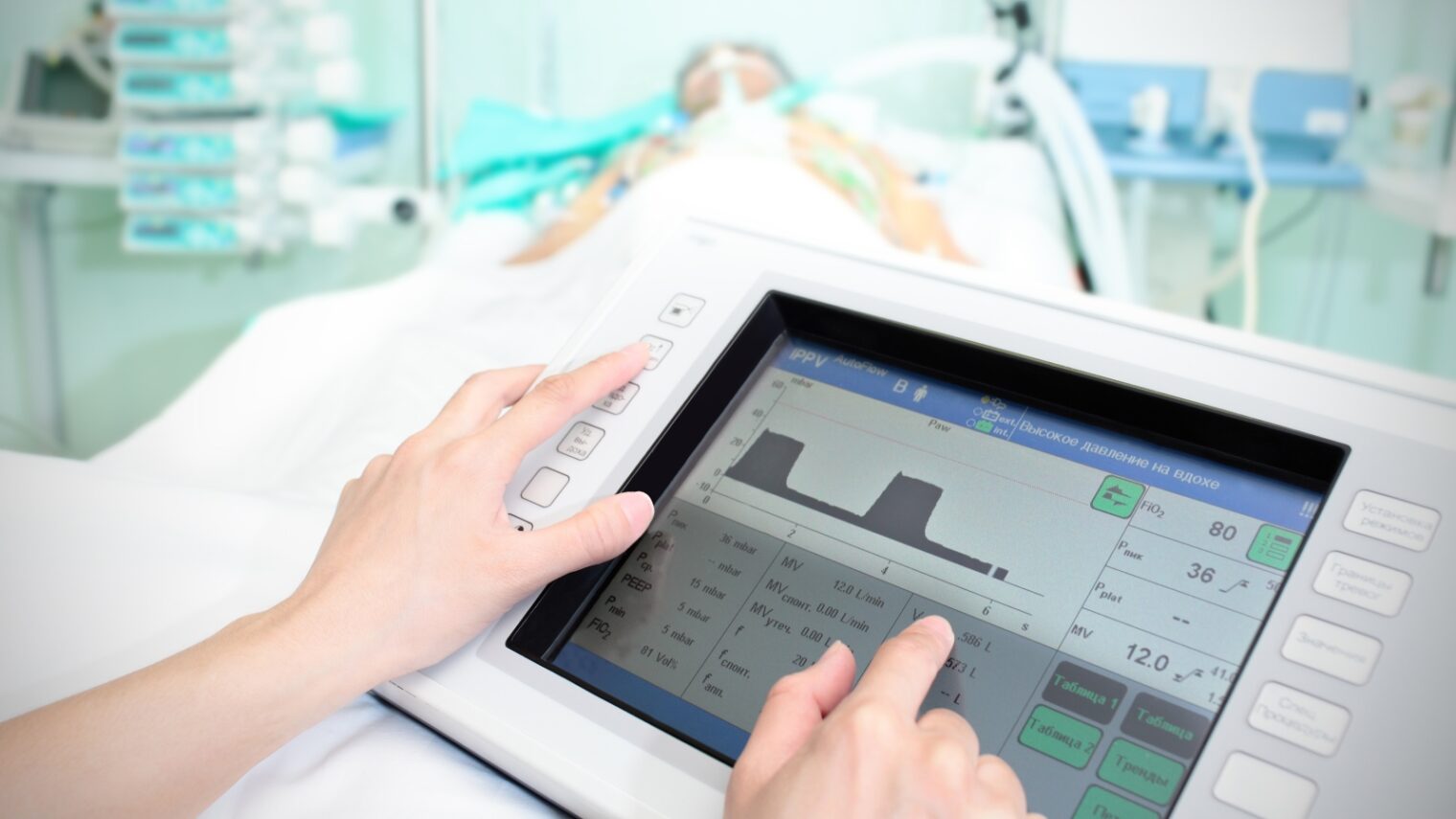 Illustrative photo of connected hospital medical devices via Shutterstock.com