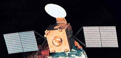 Amos-1, Israel’s first civilian communications satellite. Photo courtesy of Spacecom