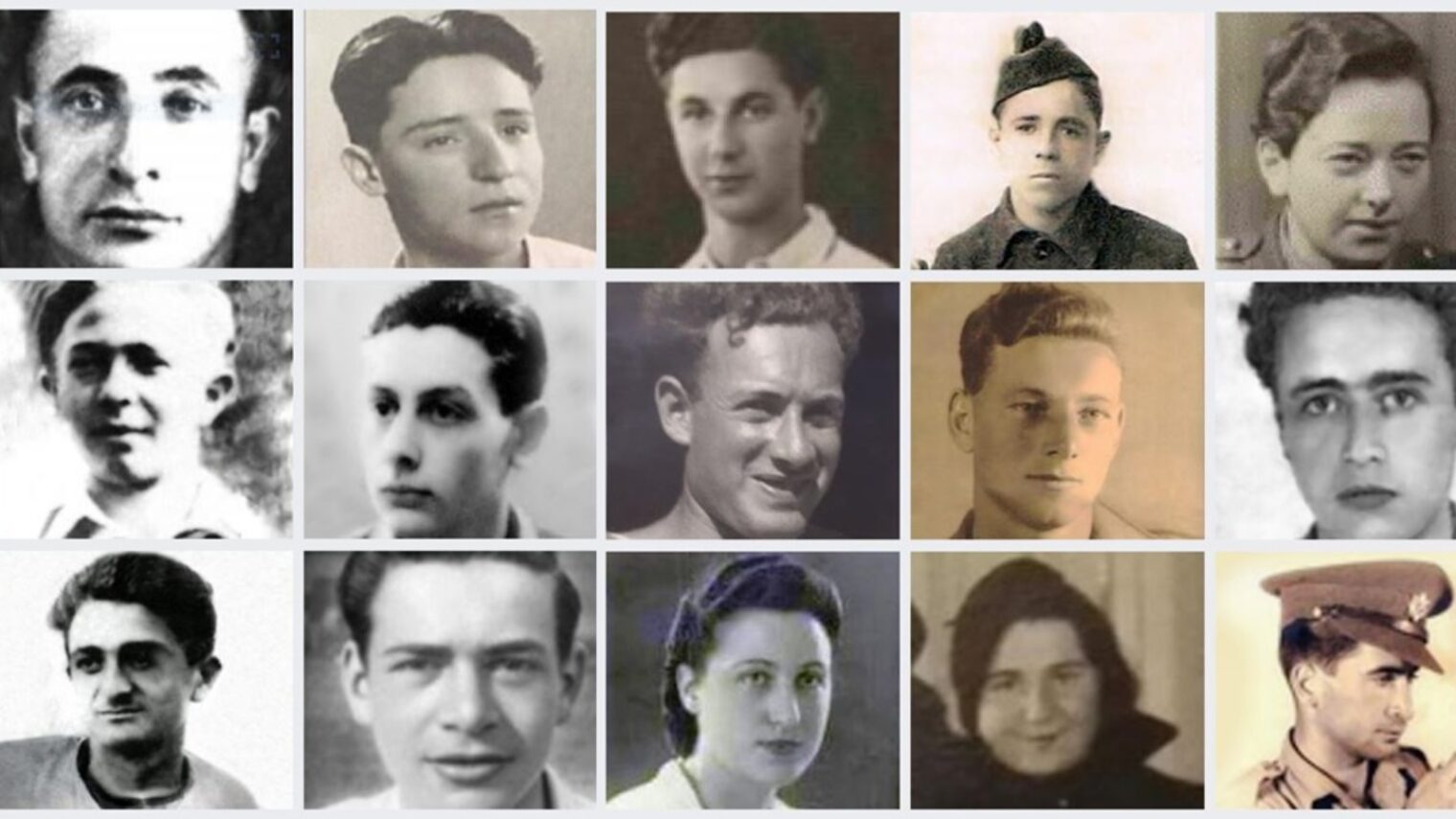 Faces of men and women fallen in defense of Israel. Photo courtesy of Giving a Face to the Fallen