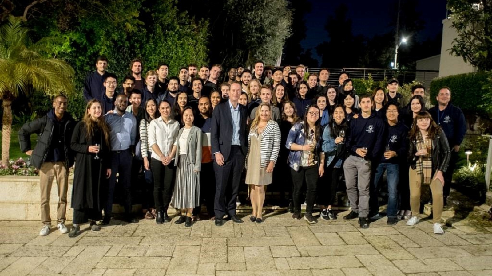 Imperial College London students at the residence of the British Ambassador to Israel. Photo: courtesy