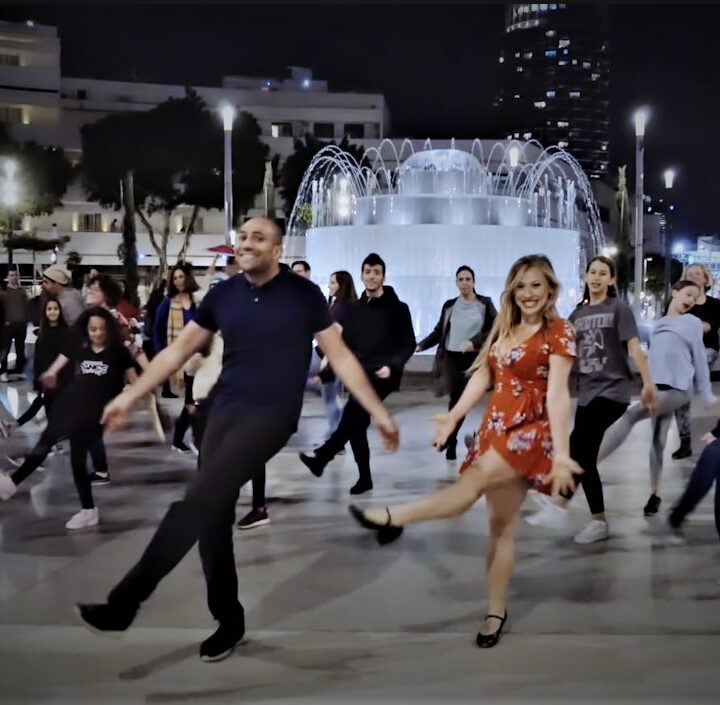 All singing, all dancing, Tel Aviv. Photo still from the movie