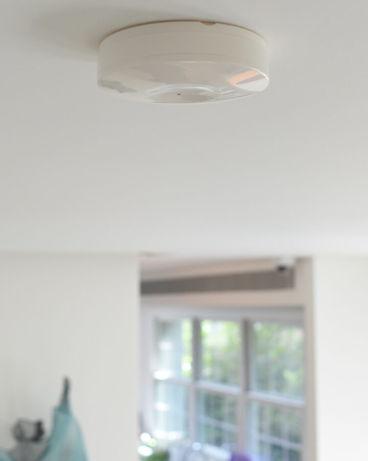 Install RoomMe on the ceiling and it will personalize your room settings when you enter the room with your smartphone. Photo courtesy of Intellithings