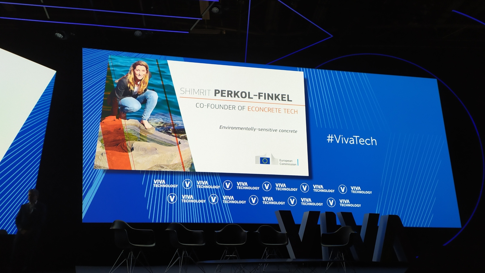 Shimrit Perkol-Finkel, founder and CEO of Israeli startup ECOncrete, was named an outstanding female innovator by the EU on May 16, 2019 at VivaTech in Paris. Photo: courtesy