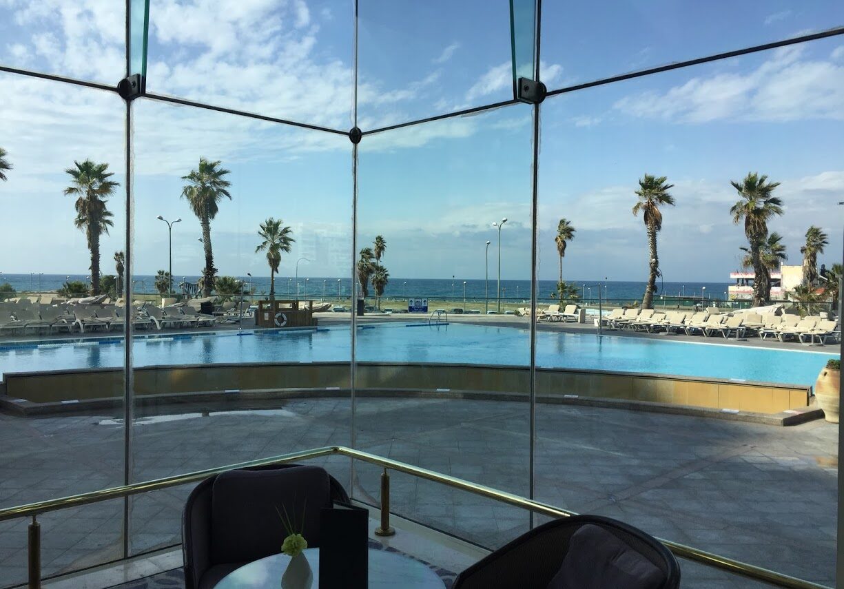 A view of the sea from the Hilton Hotel in Tel Aviv. Photo by Nicky Blackburn