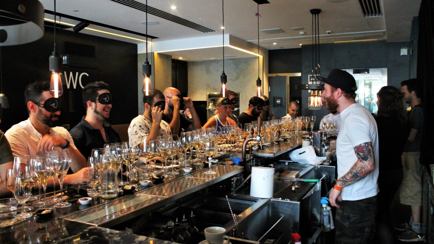 Whiskey tasting, Ultra Cocktail Bar, Tel Aviv, June 24, 2019. Photo by Anna Wachspress