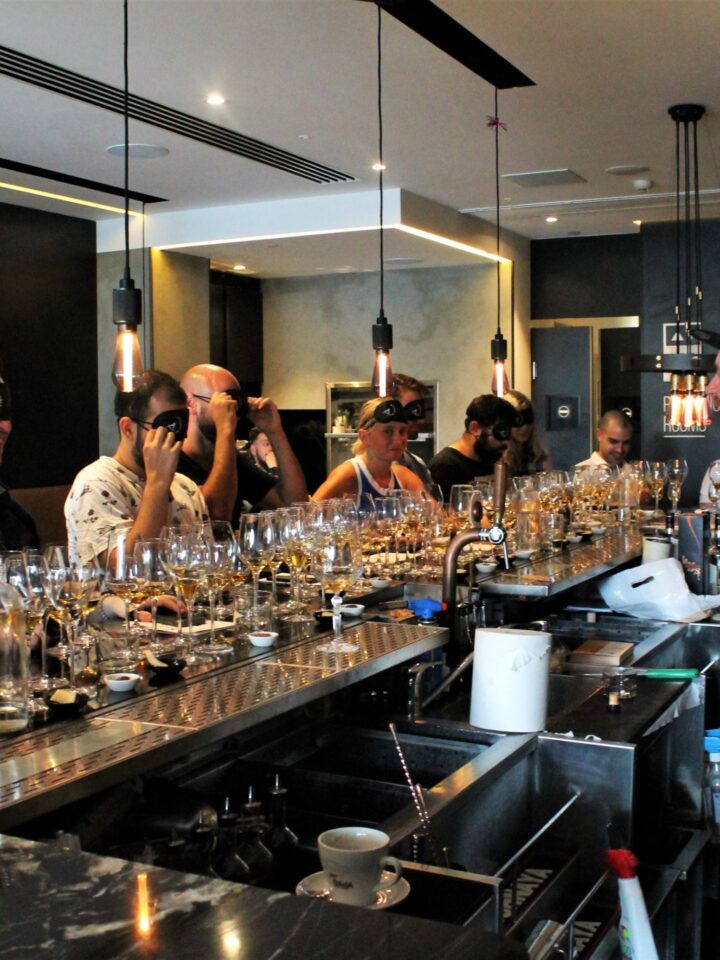 Whiskey tasting, Ultra Cocktail Bar, Tel Aviv, June 24, 2019. Photo by Anna Wachspress
