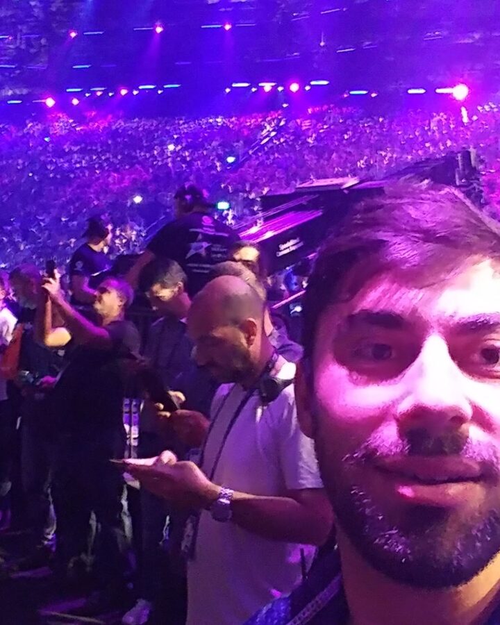 Elan Benor in the audience of the Eurovision finals in Tel Aviv, May 2019. Photo: courtesy
