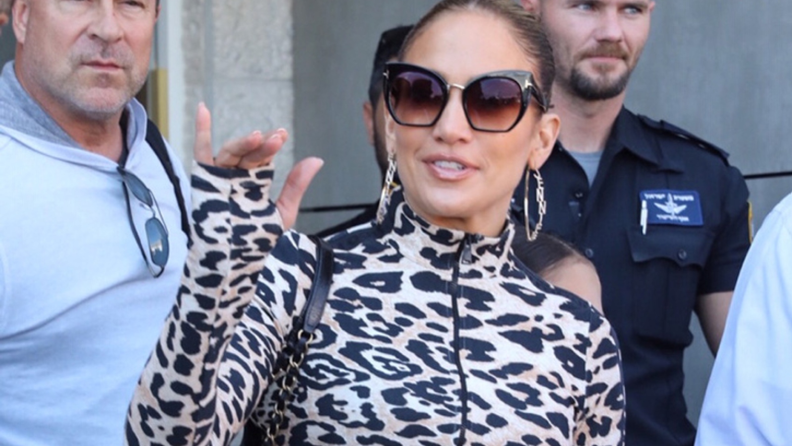 American actress and singer Jennifer Lopez arriving at the Ben-Gurion International Airport ahead of her concert in Tel Aviv on August 1, 2019. Photo by FLASH90
