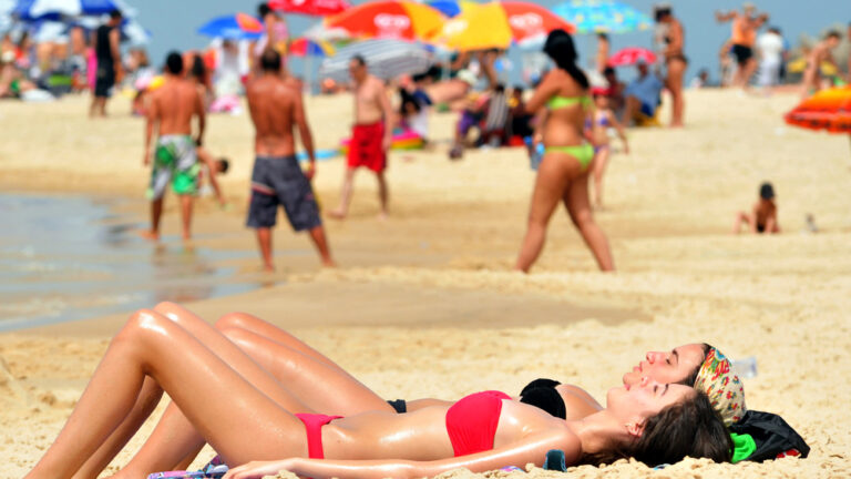 A spot of sunbathing on Ashkelon Beach. Photo by Shutterstock