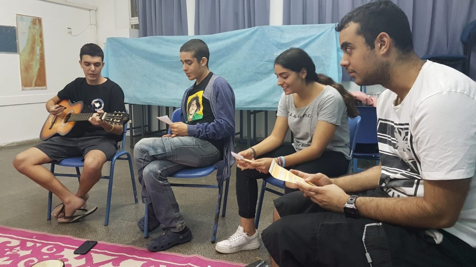 Youths with and without special needs making music together. Photo courtesy of Special Sound