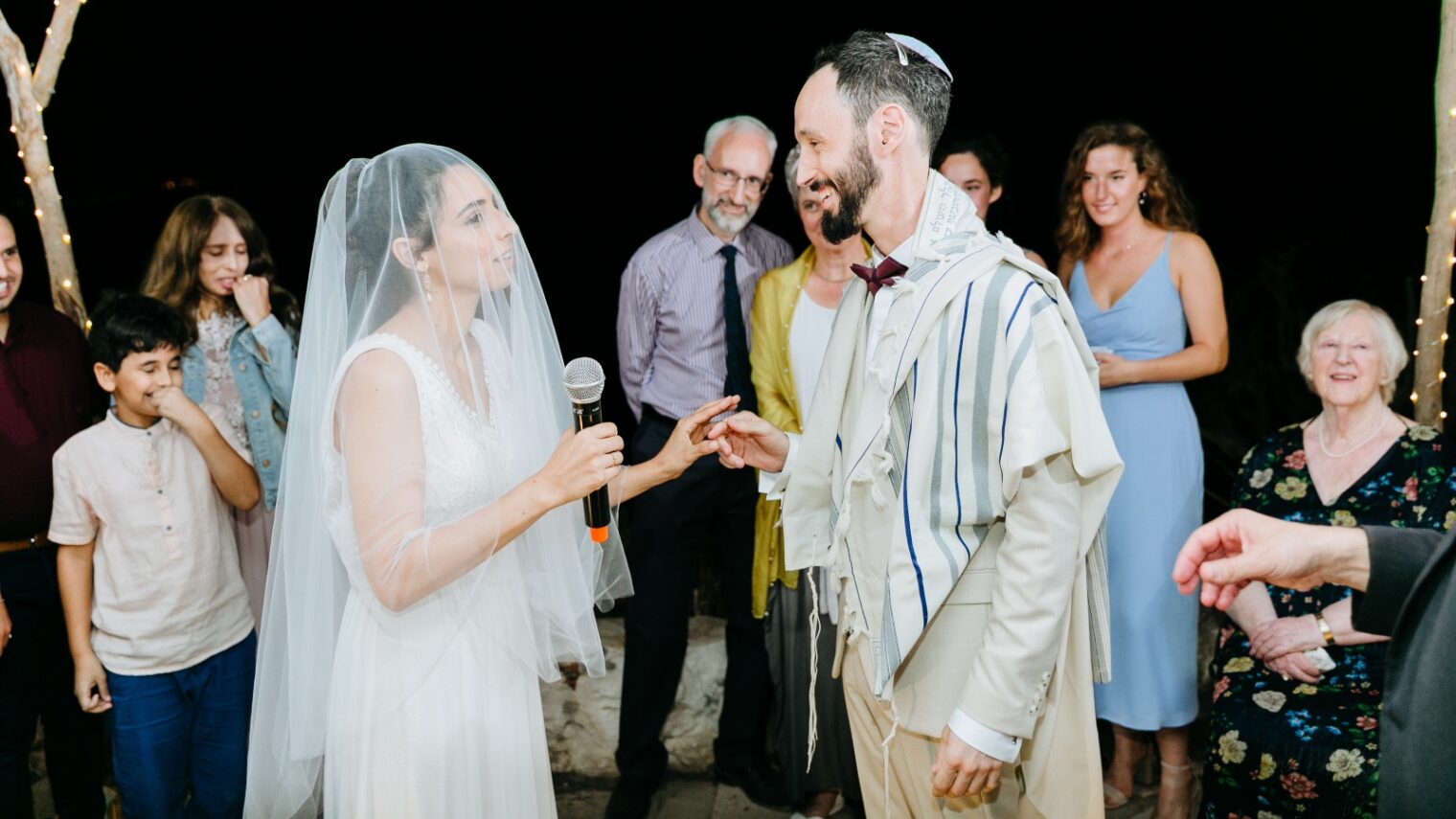 Cancer survivors Etti Davidov and Eliav Marland at their wedding on August 23, 2019. Photo by Maya Louzon