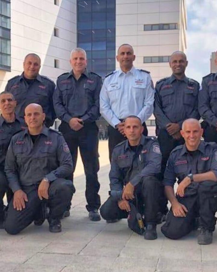 Members of the Israeli firefighting delegation prior to departure for Brazil. Photo courtesy of the Israel National Fire and Rescue Authority