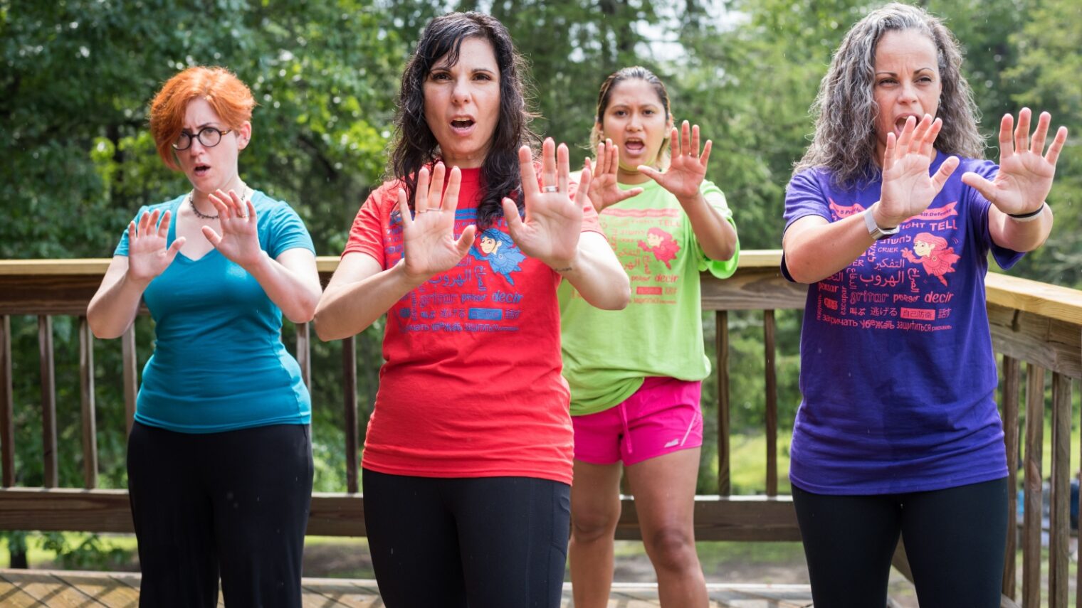 Women at a camp in New York State learning the El HaLev method of Empowerment Self-Defense. Photo: courtesy