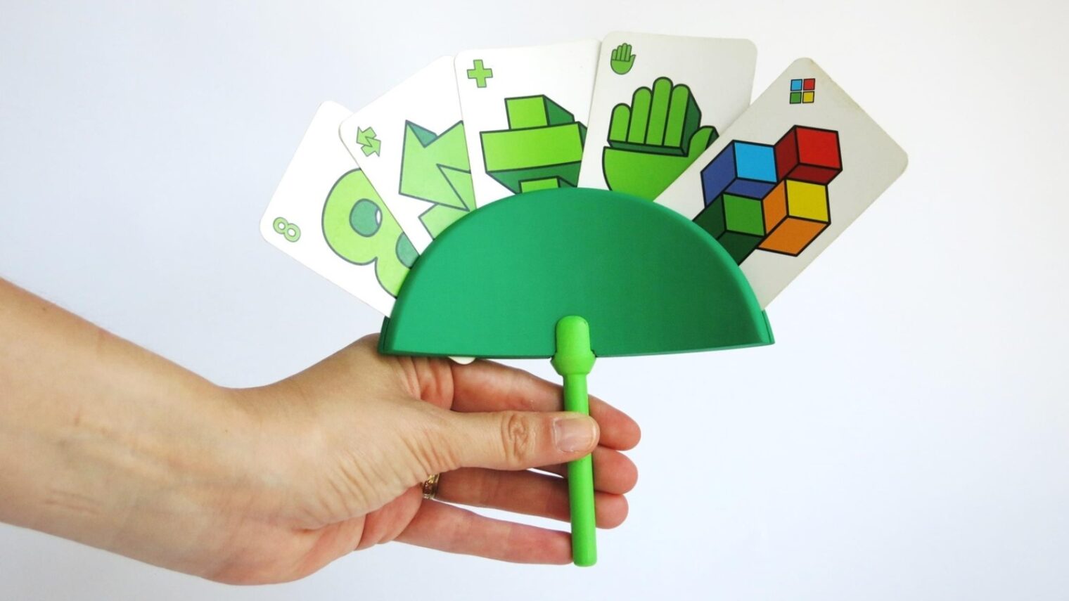 Shaul Cohen designed this 3D-printed cardholder to make games easier for children. Photo: courtesy