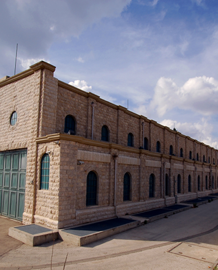 The high central hall is lined with windows. During the War of Independence, they were sealed for protection. Photo courtesy of Open House Jerusalem