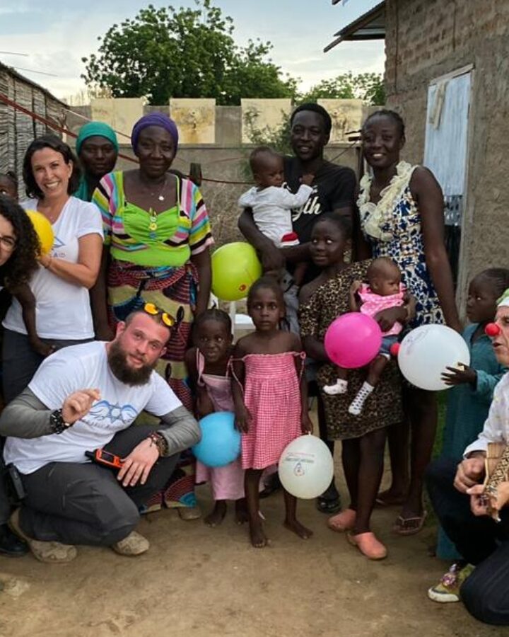Israeli Flying Aid volunteers brought food and supplies to a home orphanage in Chad. From left: Dr. Yasmeen Abu-Fraiha, Maj. Gen. Zohar Dvir, IFA founder Gal Lusky, Michael Shkolnikov and Emmanuel Hannoun. Photo: courtesy