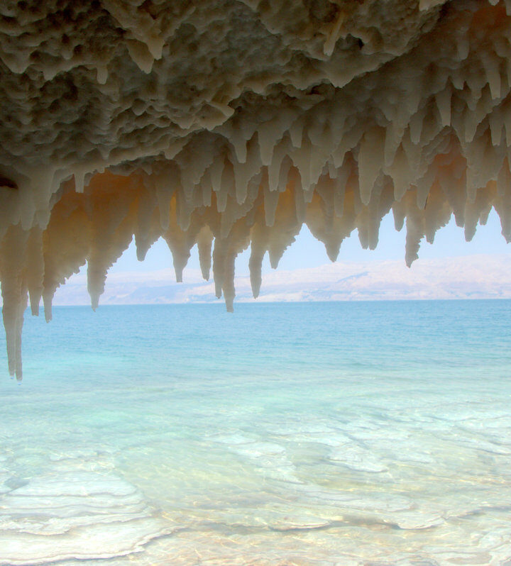 â€œHanging Salt Stalactites,â€� a photo of the Dead Sea by Noam Bedein