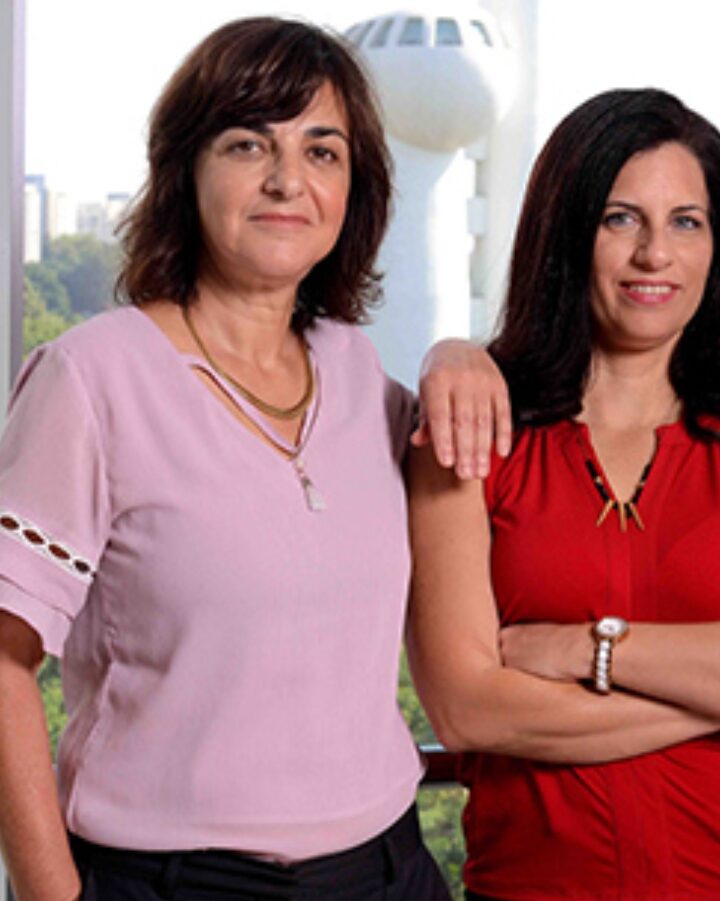 Prof. Rivka Dikstein, left, and Dr. Anat Bahat found a molecule that might help treat Huntington's disease. Photo courtesy of Weizmann Institute