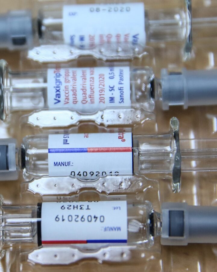 Flu vaccines at a health center in Israel. Photo by David Cohen/FLASH90