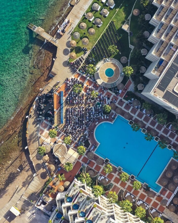 Overhead view of the Aria Hotel, Eilat. Photo by Hadar Yacov
