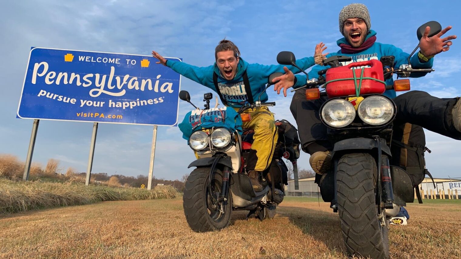 Friends Yonatan Belik and Mike Reid on their journey to showcase the beautiful diversity of people in the United States. Photo courtesy of Wheeling for The World