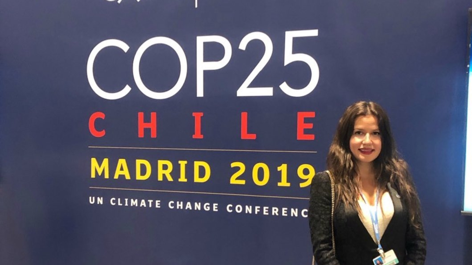 Eco Wave Power CEO Inna Braverman at the United Nations Climate Action Award ceremony in Madrid, December 2019. Photo: courtesy