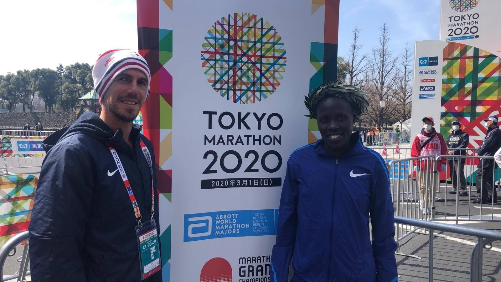 Israeli athlete Lonah Chemtai Salpeter wins the 2020 Tokyo Marathon. Photo by Chiara Davini/Olympic Committee of Israel
