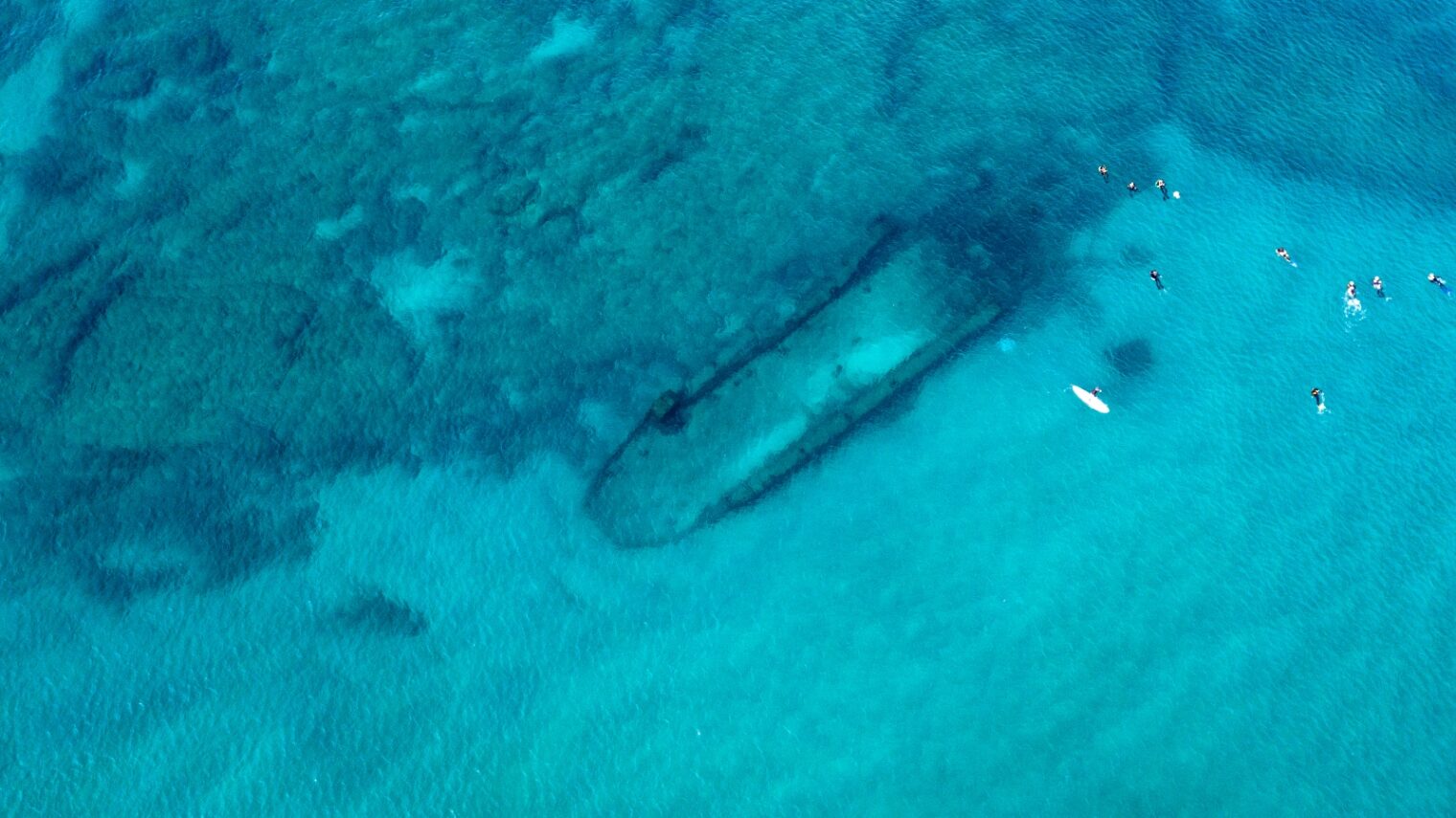 Underwater wreck in Palmachim. Photo by Eli Passi