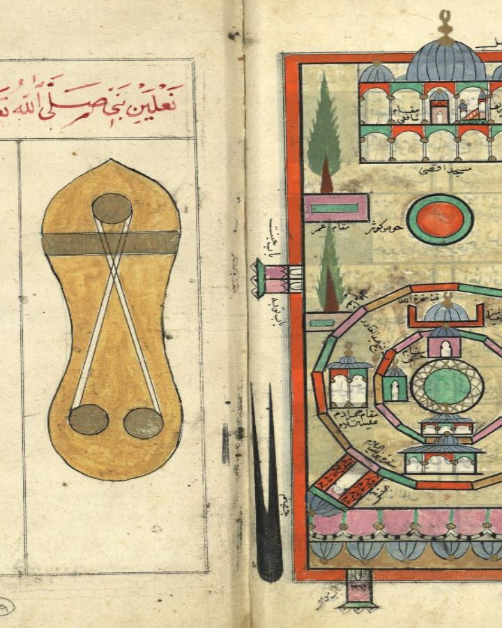 An ancient Ottoman Hajj manual exhibited at the National Library of Israel in Jerusalem. Photo: courtesy