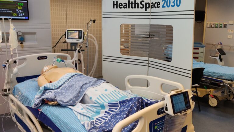 Simulated ICU of the future at Sheba Medical Center. Photo courtesy of Serenno