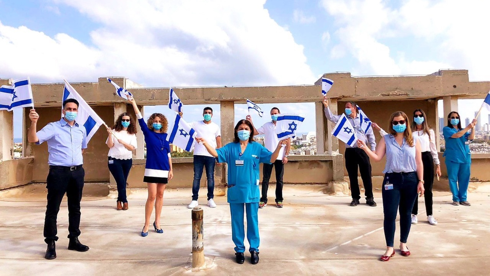 Israeli hospital employees on Israel Independence Day, April 29. Photo courtesy of the Ministry of Foreign Affairs