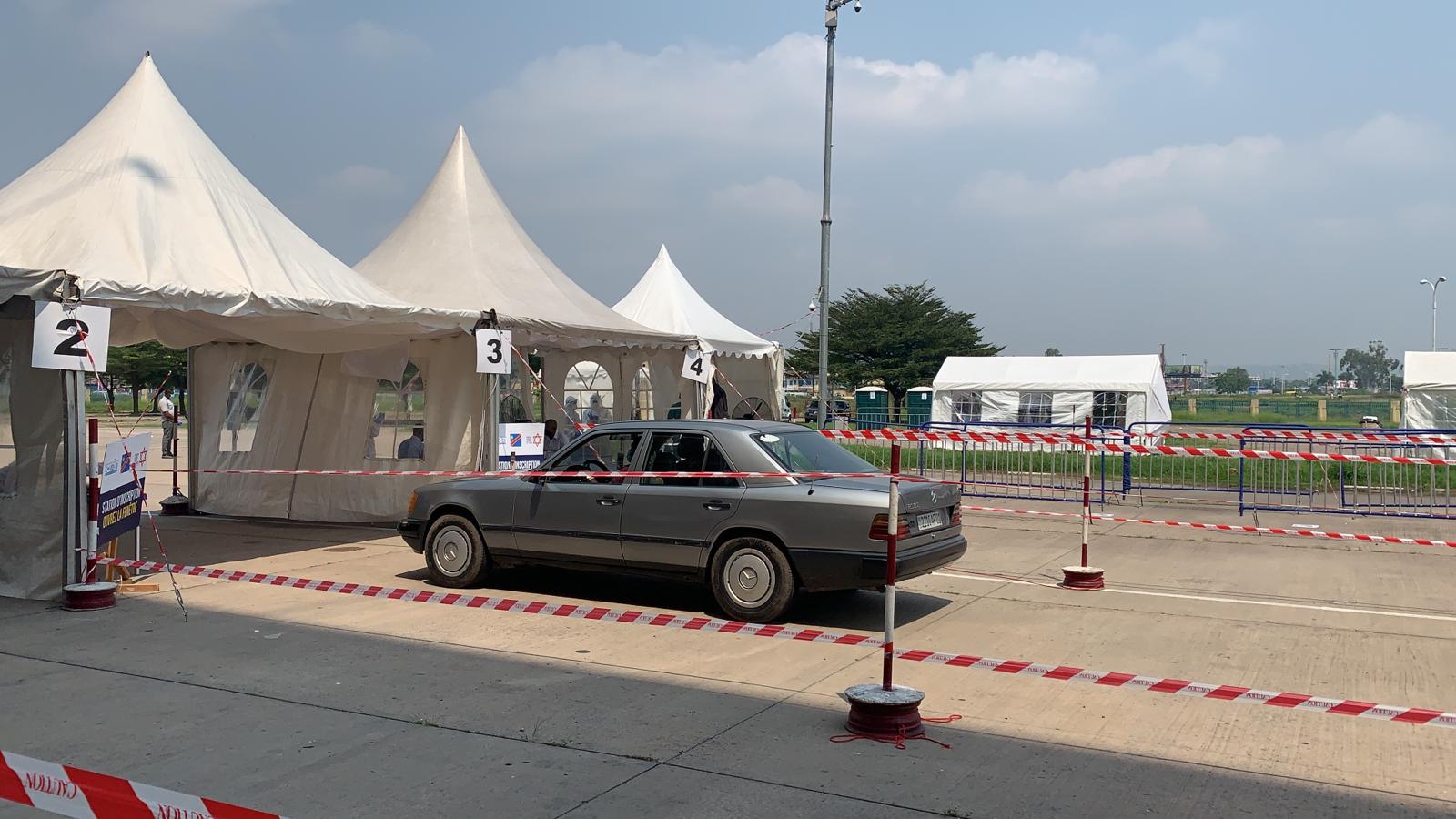 Israel’s Magen David Adom helped the Congo set up a Covid-19 drive-through testing center, complete with software and training. Photo: courtesy