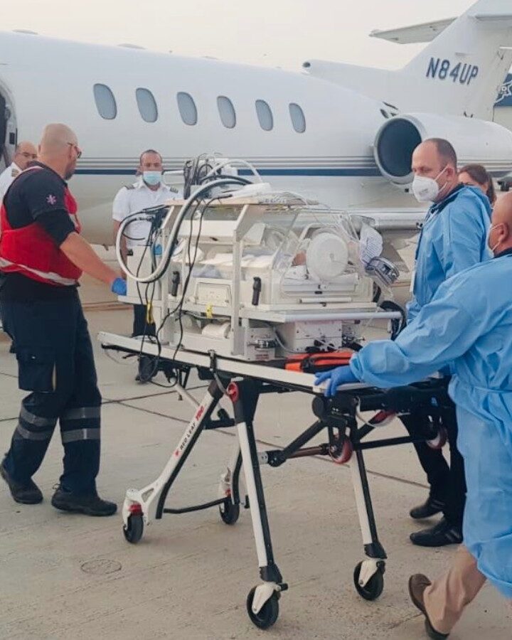 A Syrian refugee newborn was rushed to Israel for heart surgery on June 10, 2020. Photo courtesy of Israel Ambassador to Cyprus Sammy Revel