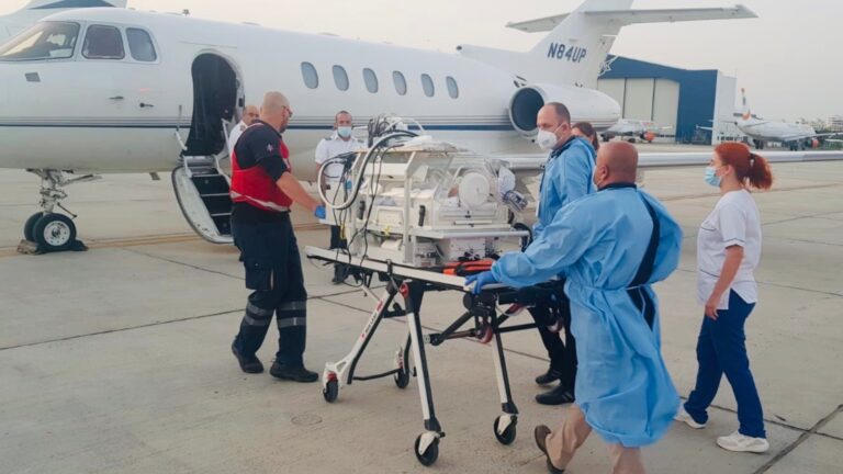 A Syrian refugee newborn was rushed to Israel for heart surgery on June 10, 2020. Photo courtesy of Israel Ambassador to Cyprus Sammy Revel
