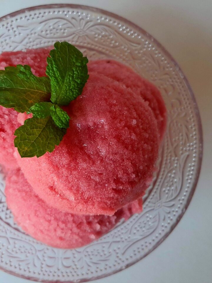 Looking for something cool and tasty? Try our pomegranate sorbet