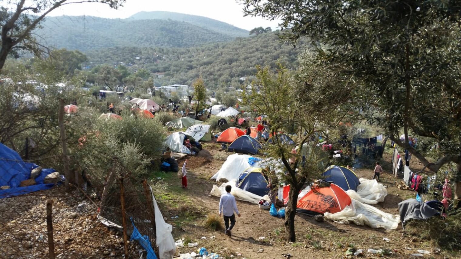 The Moria refugee camp in Lesbos, Greece, prior to the September 2020 fires. Photo courtesy of IsraAID