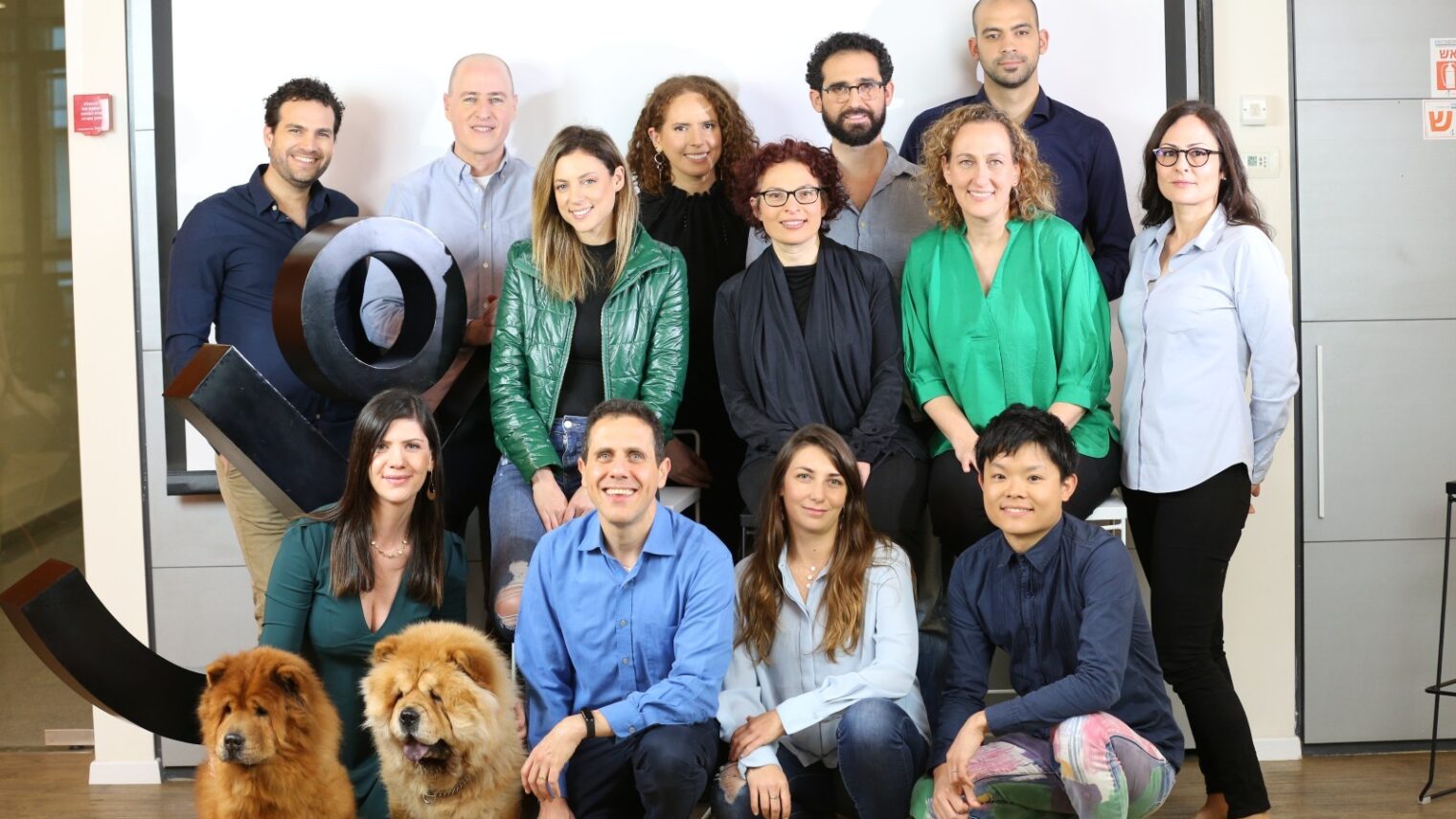 The Joy Ventures team. CEO Miri Polachek is in the green blouse.