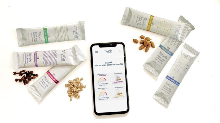 Israeli nutrition start-up myAir delivers plant-based snack bars containing botanical blends to ease stress. Photo: courtesy