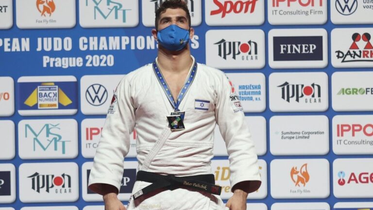Israeli judoka Peter Paltchik was crowned European Judo Champion. Photo via Facebook