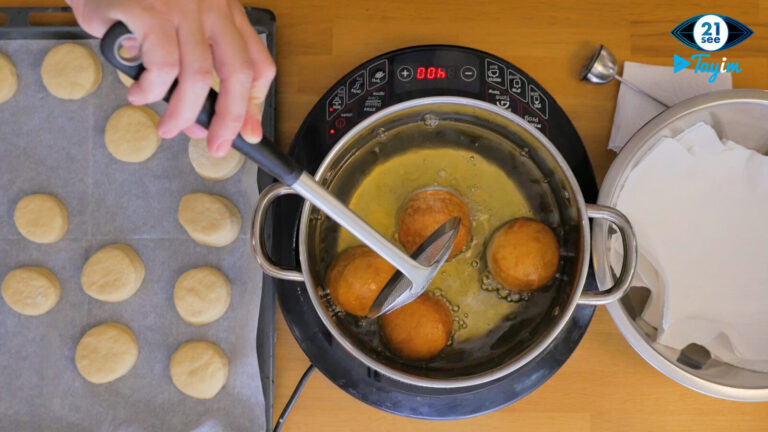 Making donuts at home is fun and easy. Photo still from film