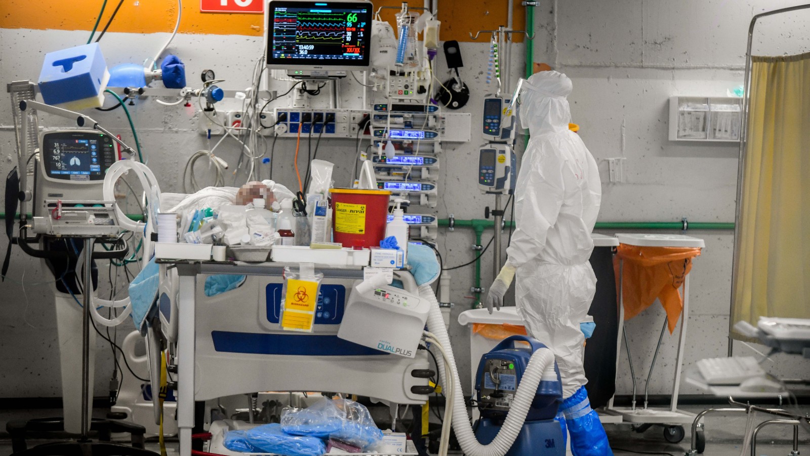 Coronavirus isolation ward of Sheba Medical Center in Ramat Gan, July 20, 2020. Photo by Yossi Zeliger/Flash90